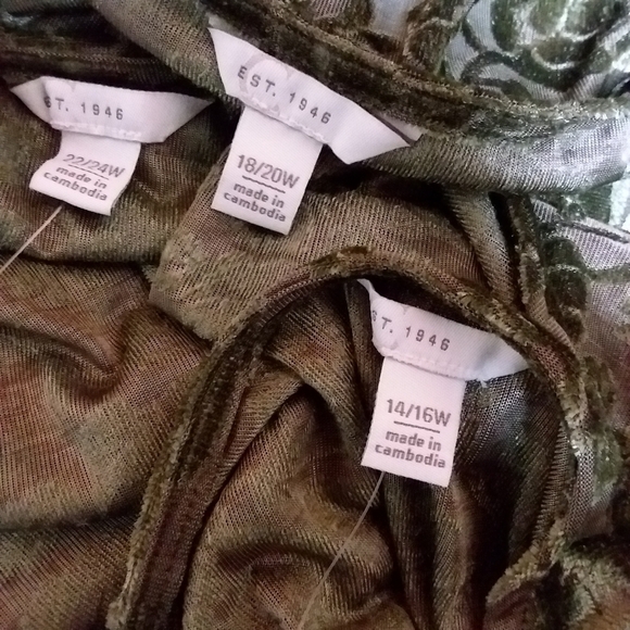 Cato Women's Plus Size Winter Daydream Grape Leaf Burnout Top - Picture 4 of 7